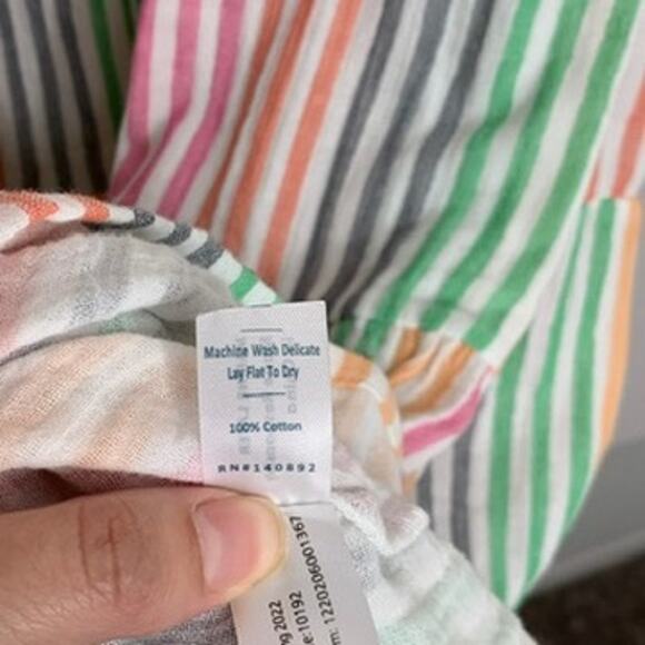 Marine Layer Sleeveless Corinne Rainbow Striped Maxi Dress Small - Picture 14 of 16